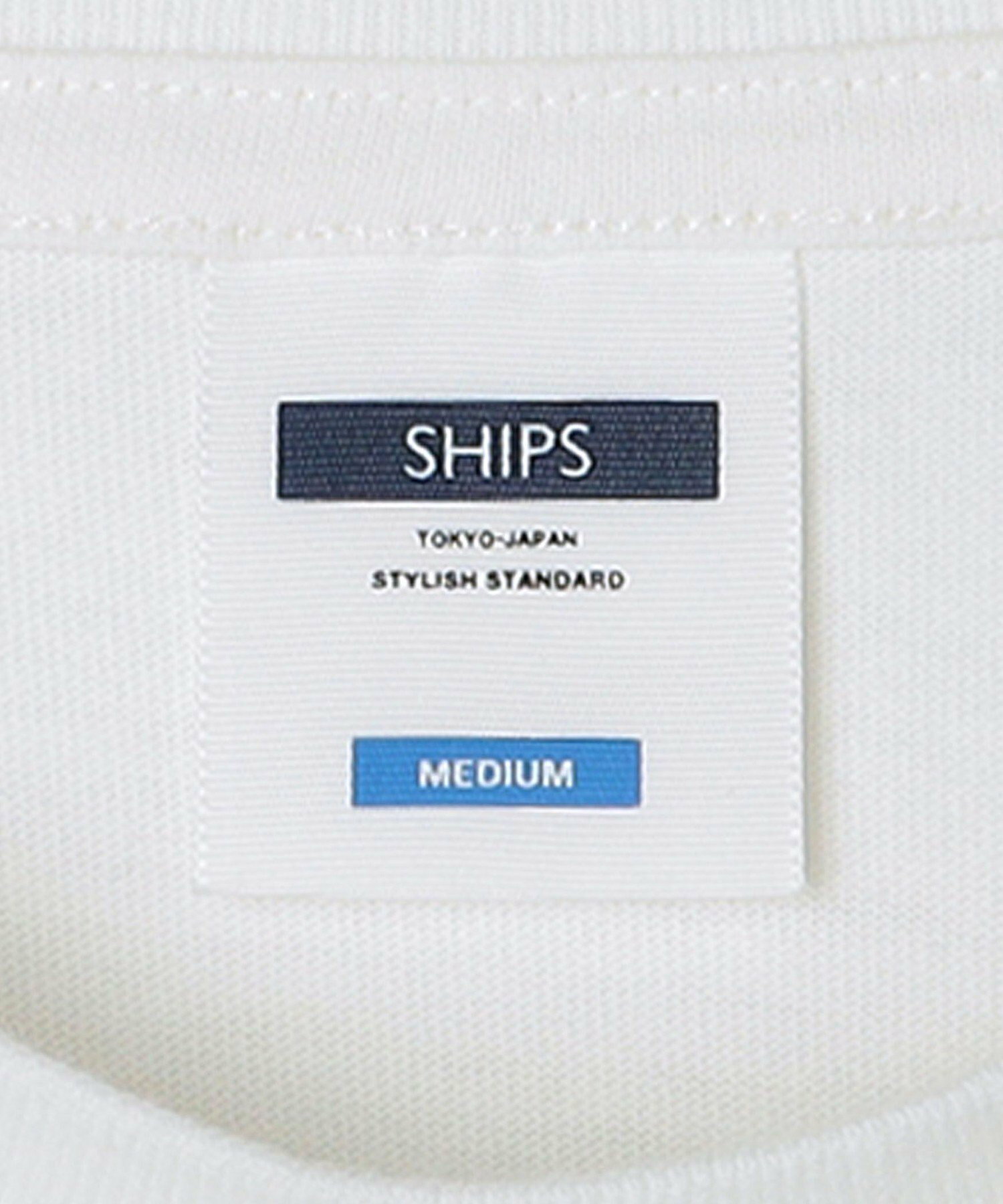 *SHIPS:<汗染み防止加工>ワンポイント ロゴ ビッグシルエット ヘビーウェイト Tシャツ